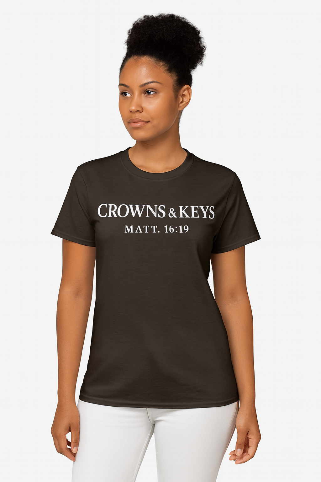 Crowns White logo tee