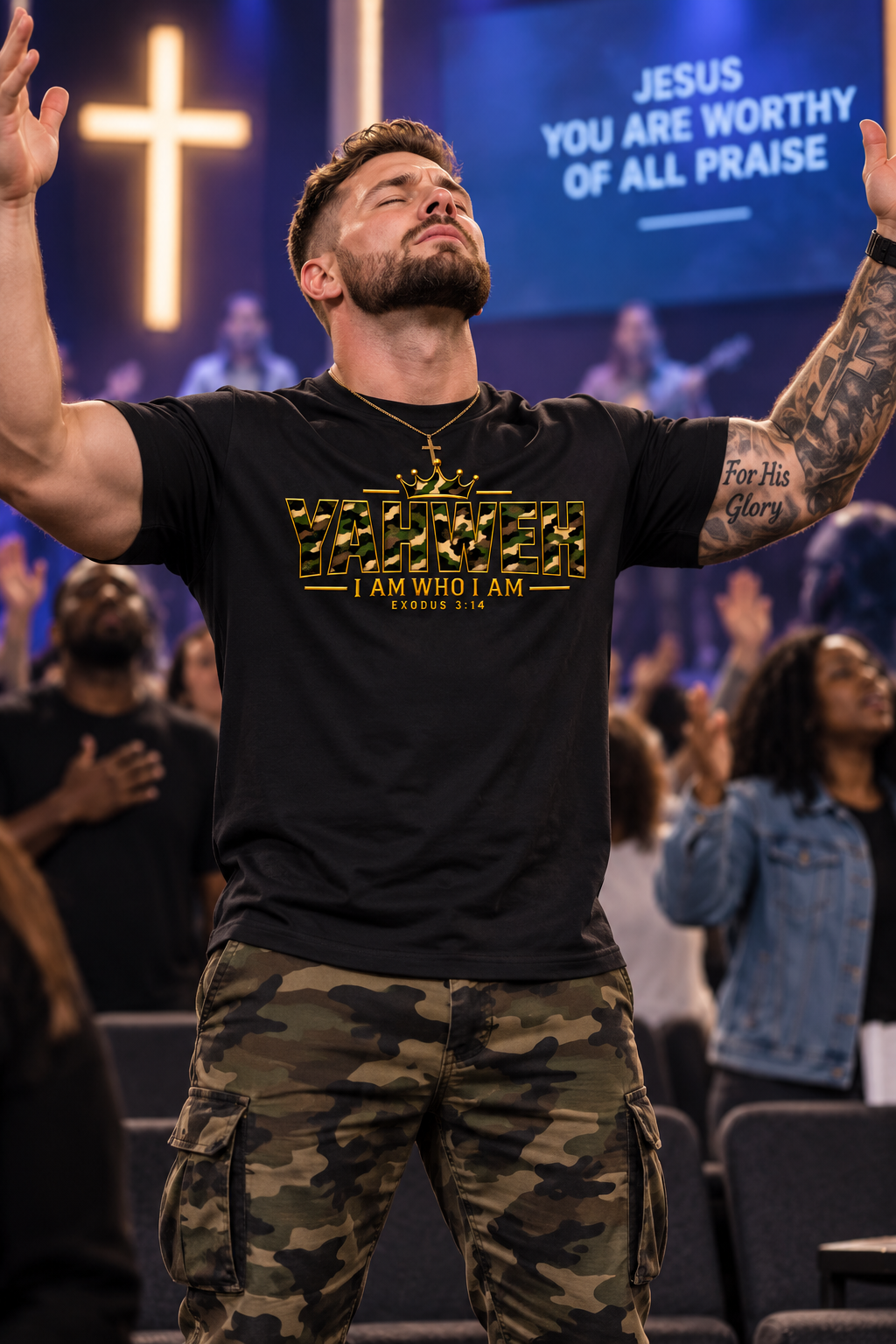 Yahweh Camo Tee